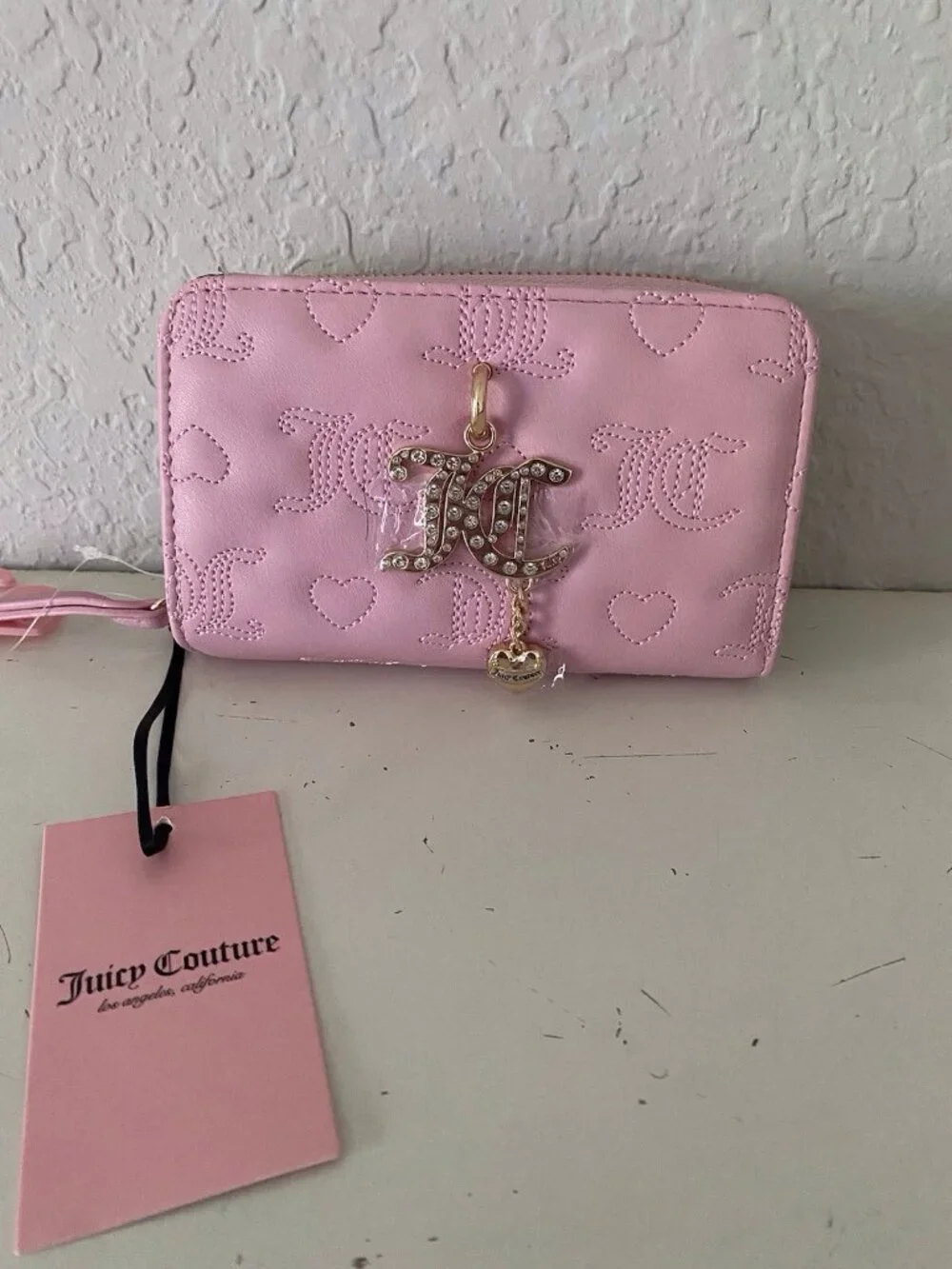 Juicy Couture Everything Nice Multi Compartment Bifold Wallet Flamingo Pink NEW